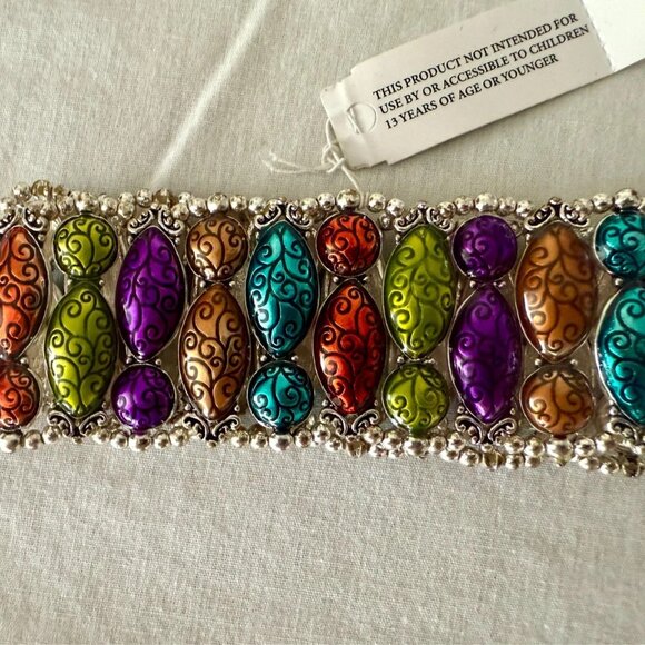 Jillian Michél Multicolor Stretch Bracelet Boho Chic Jewelry - Picture 5 of 5